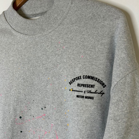 REPRESENT‎ Mens Sweatshirt Size M Bespoke Commission Paint Splatter Crewneck - Picture 2 of 9